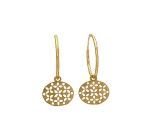 Nouvel arrivage de boucles d'oreilles en argent Sterling 925 de forme ronde avec pierres précieuses - Product Image 1