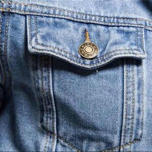 Manteau en jean pour homme Veste décontractée à col rabattu et à manches longues pour homme Veste boutonnée à simple boutonnage d'automne - Product Image 6