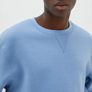 Venta al por mayor tasa Color sólido elegante cuello redondo sudadera 2025/alta calidad 100% algodón peso pesado hombres Regular Fit sudadera - Product Image 3