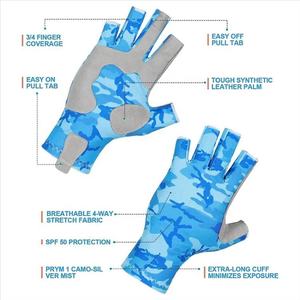 Gants d'alpinisme d'extérieur personnalisés Gants de pêche antidérapants pour demi-doigts personnalisables - Product Image 4