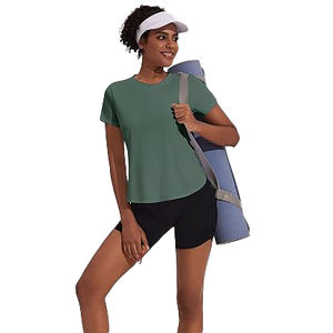 T-shirt pour femme en polyester, maille respirante, séchage rapide, confortable, flexible, respirant, doux pour le toucher, idéal pour les climats doux - Product Image 2