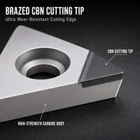 CBN Diamond Turning Inserts TPGH080202 TPGH090204 TPGH110308 , CNC Lathe Diamond Tool Tips for Aluminum Alloy Machining