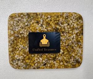 Tabla de quesos estilo vintage de resina epoxi con piedras incrustadas, bandeja para quesos, utensilios de cocina, accesorios de mesa al mejor precio - Product Image 1