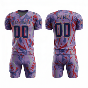 ชุดยูนิฟอร์มอเมริกันฟุตบอลแบบปรับแต่งได้ พร้อมกางเกงขาสั้นและตำแหน่งโลโก้ด้านหน้า - Product Image 1