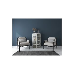 Étagère d'angle décorative moderne en Suntalam blanc pour meubles de maison dans le salon, la chambre, la salle de bain ou le bureau à domicile - Product Image 1