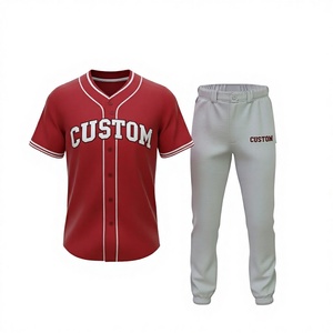 High Quality Custom Sublimation Printed <b>Baseball</b>/Softball Uniform <b>Sets</b> Plus Size Adult Unisex 100% Polyester Moisture-Wicking - Product Image 1
