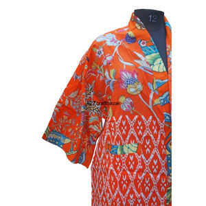 Kimono Corto Vintage Hecho a Mano, Bata de Lujo con Estampado Floral, Abrigo Indio Acolchado, Chaqueta Suave para Invierno, Otoño y Primavera, Transpirable y Suave - Product Image 2