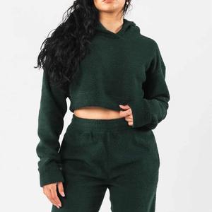 <b>Women's</b> Casual Winter Two-Piece Sweat Set Hooded Crop Tops Sweatshirt with High Waist Long <b>Harem</b> <b>Pants</b> Jogger Outfits Tracksuit - Product Image 1
