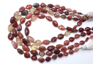 Andesine Labradorite Smooth Nuggets Tumble Beads Cuentas de piedras preciosas naturales Tamaño 6X7MM a 13X8MM La longitud es de 10 pulgadas - Product Image 6