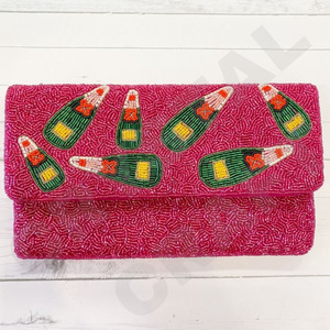 Bolso de mano de fiesta con cuentas personalizado de color verde, bolso de noche de diseñador para mujer, bolsos de hombro, monederos y bolsos de lujo para fiestas - Product Image 4