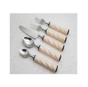 Résine/marbre poignée moderne couverts couverts vaisselle 5 pièces ensemble de dîner pour mariage hôtel bureau maison bureaux et fêtes de noël - Product Image 1