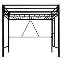 Estructura de cama de metal para loft que ahorra espacio Diseño asequible, duradero y moderno
