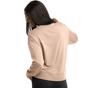 เสื้อสเวตเตอร์ถักของผู้หญิงผ้าฝ้ายโพลีเอสเตอร์ระบายอากาศด้านหน้าลำลองมีเอกลักษณ์ - Product Image 2