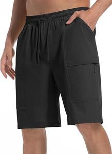 กางเกงขาสั้นเล่นบาสเก็ตบอลสำหรับผู้ชายผ้าฝ้าย100% มีกระเป๋าด้านข้างแห้งเร็วระบายอากาศได้ดีสไตล์ลำลองสำหรับฝึกออกกำลังกาย - Product Image 5