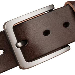 Haute qualité TEXLERA hommes véritable peau de vache en cuir ceinture décontractée alliage boucle ardillon motif géométrique 3.4cm largeur meilleur prix - Product Image 5
