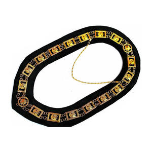 Colliers maçonniques de haut rang, fabricants professionnels, collier maçonnique plaqué or - Product Image 3