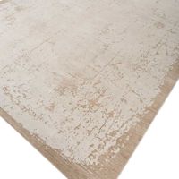 Moderner Beiger Handgetufteter Woll- und Seidenteppich mit Blumenmuster 12mm Dicke Gepolstert für Zuhause und Wohnzimmer