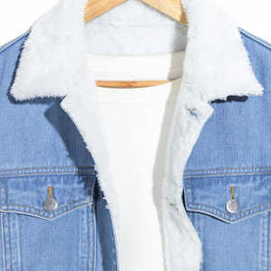 Chaqueta vaquera gruesa de invierno con forro de Sherpa para hombre, chaqueta de lana, abrigo de piel de oveja, chaqueta vaquera cálida con piel para hombre - Product Image 2