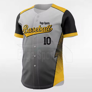 Directo de fábrica nuevo estilo hombres manga corta béisbol Jersey transpirable deporte desgaste impreso hecho Jersey - Product Image 3