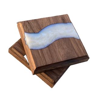 Posavasos de resina y madera para decoración del hogar, tapetes y almohadillas, fabricación hecha a mano, precio al por mayor, alta calidad, nuevo estilo - Product Image 1