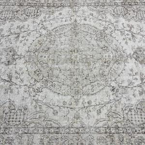 Alfombra Turca Vintage, Alfombra Grande de 5.3x8.7 pies, Alfombra Gris Abstracta - Product Image 5