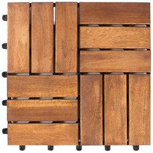 Baldosas de Madera de Acacia Vietnamita para Terraza Exterior, Resistentes al Agua, Antideslizantes, Contemporáneas, Encajables, 300x300mm, Ecológicas, con Certificación FSC - Product Image 1