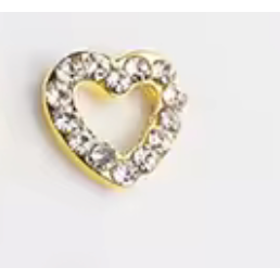Ciondoli e Charm Raffinati, Charm a Forma di Cuore in Oro - Product Image 1