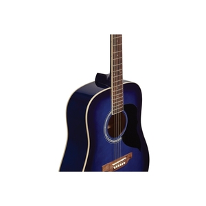 EKO GUITARS-Ranger 6 Guitares Acoustiques Sunburst Bleues Avec Table en Épicéa, Dos et Côtés en Tilleul, Manche Okoumé et Touche Roupana - Product Image 3