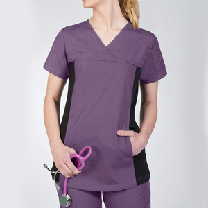 Uniforme de Enfermería, Pantalones de Spandex Elásticos en 4 Direcciones, Uniformes Médicos de Verano para Hospital, Uniformes de Enfermera de Manga Corta, Uniformes de Doctora para Mujer - Product Image 4