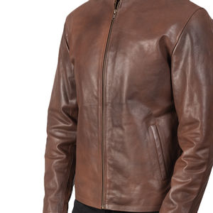 Chaqueta de Cuero Genuino de Edición Limitada para Hombre, Talla Estadounidense, Cuero de Cordero con Apliques de Bordado de Diamantes, Chaqueta de Moda OEM para Hombre - Product Image 2