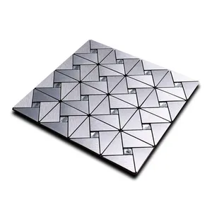 กระเบื้องโมเสคอลูมิเนียมแบบมีกาวในตัวแผ่นกระเบื้องผนังสำหรับห้องครัว - Product Image 1