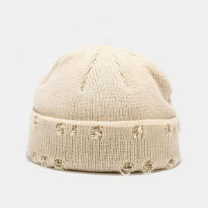 Gorros personalizados de diseñador personalizados de acrílico 100% para invierno, gorros personalizados de punto de invierno Unisex de alta calidad - Product Image 3