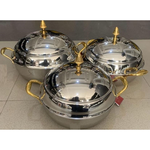 หม้อปรุงอาหารสแตนเลสสตีลของตกแต่งสไตล์วินเทจสำหรับโรงแรมภาชนะจานอาหาร - Product Image 3