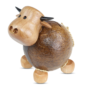 Nuevo diseño natural de madera de coco decoraciones de animales regalo divertido para niños decoraciones de mesa hechas a mano en Vietnam - Product Image 5