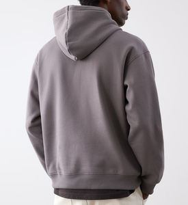 Alta calidad suelta boxy Fit logotipo impreso personalizado ropa casual sudaderas con capucha Color sólido peso pesado cordón Sudadera con capucha - Product Image 2