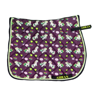 Almohadillas para SILLÍN de caballo de polialgodón con estampado de caracteres multicolores Premium ecuestre inglés occidental de secado rápido transpirable - Product Image 5