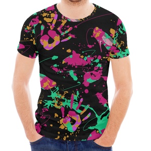 Venta al por mayor hombres 100% algodón personalizado Logo camiseta de gran tamaño Casual transpirable resistente al desgaste cuello de alta calidad impresión única - Product Image 5