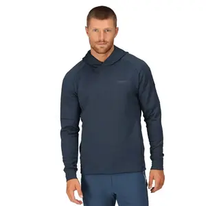 Wholesale 2024 Arrival Men Blue Athletic Wear Pullover Hoodie With Side Button Closure Style For Sale Men Fitness Wear Hoodies