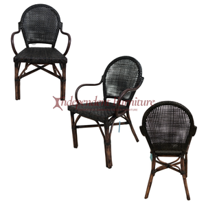 Wholesale Black Wash Rattan <b>Dining</b> <b>Chair</b> for Patio Restaurant <b>Dining</b> Room Use - Product Image 6