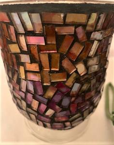 Glass Chip Mosaic Work Votive <b>Light</b> Holder for Home Christmas Decorations and Candle Displays - Product Image 4