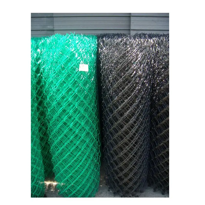 GardenSymphony PVC-Coated Chain Link Fence: Protect Your Space with Elegance - 6-7-8 Foot Rolls for Farm, Garden, and Yard