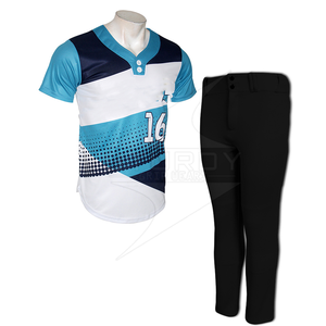 Venta al por mayor cómodo uniforme de béisbol para hombres y mujeres adultos diseño personalizado impresión por transferencia de calor conjuntos cortos mejor Softball - Product Image 1