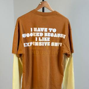 T-shirt à manches longues personnalisé pour homme, en coton, streetwear, haut décontracté, imprimé, col rond, manches longues, t-shirts personnalisés, design OEM - Product Image 2