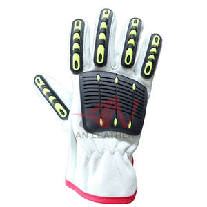 Protective <b>Material</b> Leather TPR Impact Gloves Built For Hard Work Safety And Long Lasting Use - Product Image 3