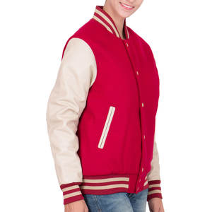 Chaqueta Varsity de mujer de suministro directo de fábrica en color sólido nueva chaqueta Varsity de mujer de moda para uso informal - Product Image 4