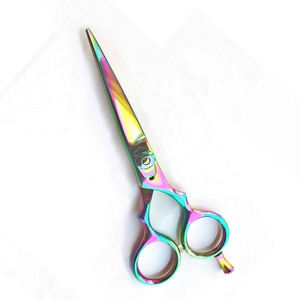 Ciseaux à cheveux professionnels de haute qualité pour barbiers, résistants, pour droitiers, avec lame droite en acier inoxydable et pointe acérée - Product Image 4