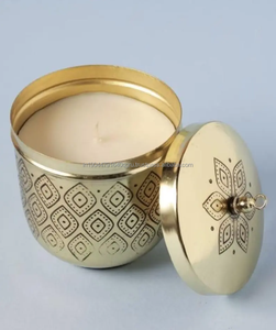 Traditional Best Affordable Handmade Metal Candle With Knob Lid - Product Image 5