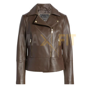 MAXFIT ENTERPRISES-Chaquetas profesionales de cuero hechas a mano para mujer, ropa cómoda de lona portátil de color sólido - Product Image 5