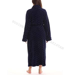 Bata de baño de terciopelo de calidad personalizada de último diseño Material de lana Premium bata de baño caliente - Product Image 3