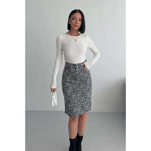 Falda Midi de Mezclilla Tipo Lápiz - Product Image 3